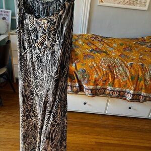 Bohemian Botanical Print Maxi Skirt